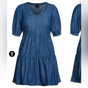 City Chic Coastal dress Dark Denim XL/22